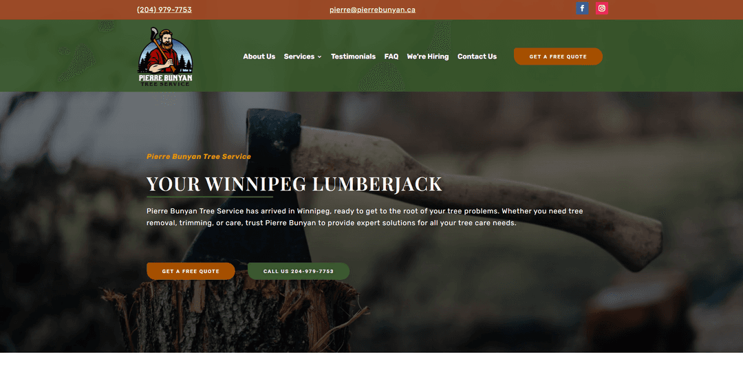 Website for Tree Service